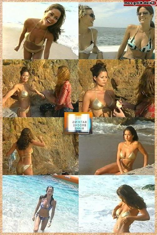 12P Hot Brooke Burke posing and showing her big natural boobs