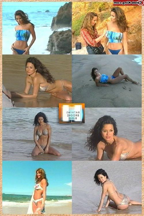 12P Hot Brooke Burke posing and showing her big natural boobs