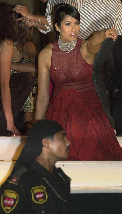 15P Padma Lakshmi juicy boobs in see through shirt