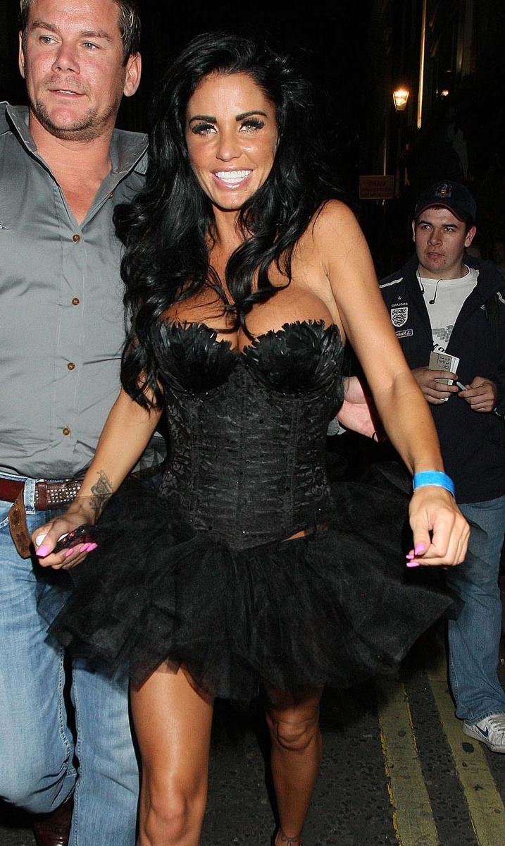 15P Katie Price flashing boobs and tanning topless