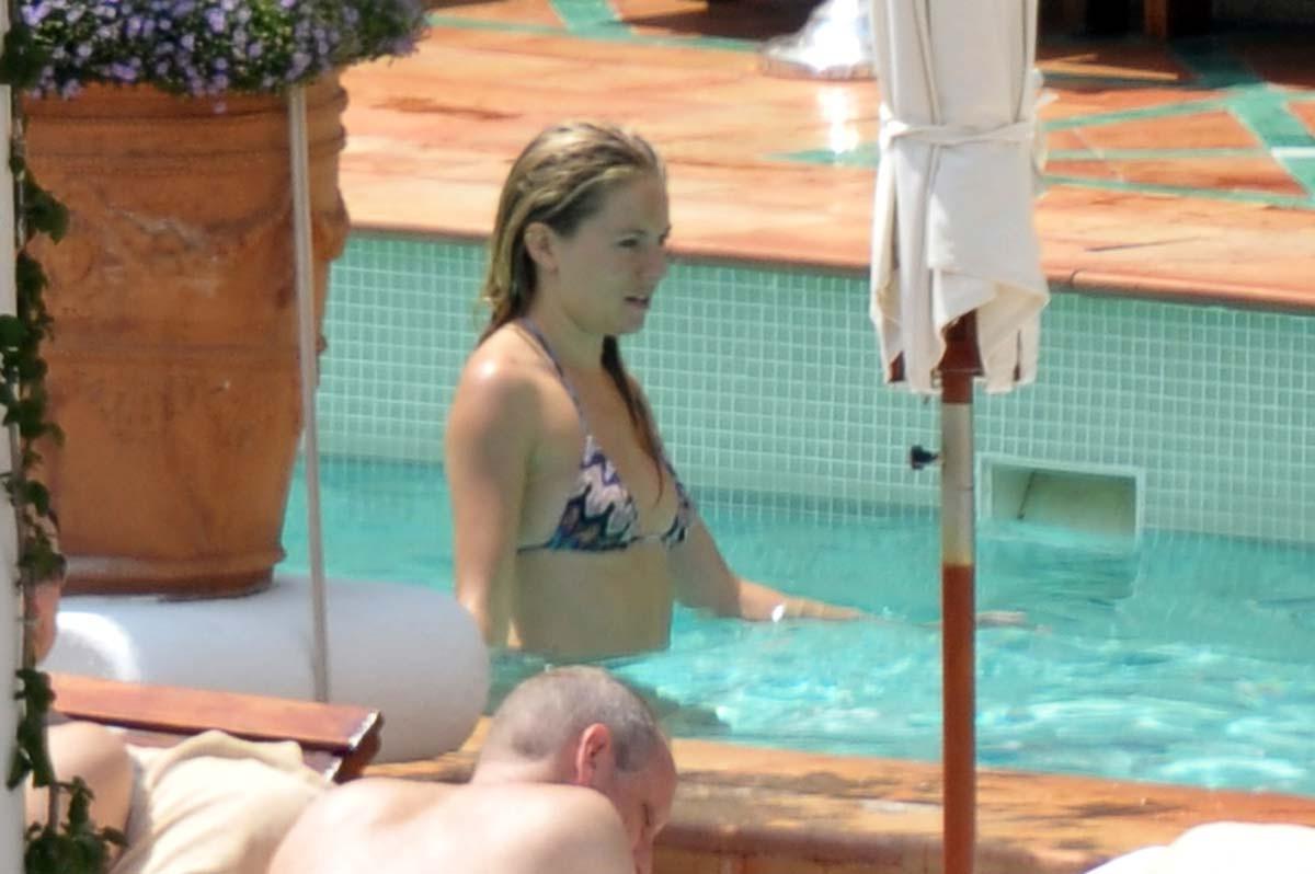 15P Sienna Miller showing great tits by going topless