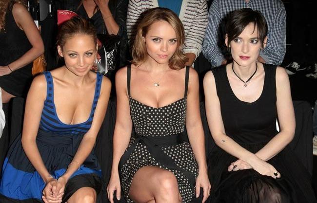 15P Christina Ricci tattoo on her nasty nude tit