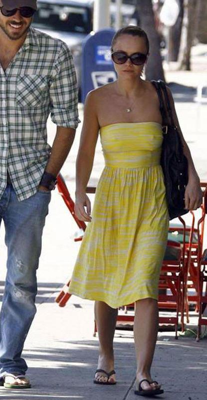 15P Christina Ricci tattoo on her nasty nude tit