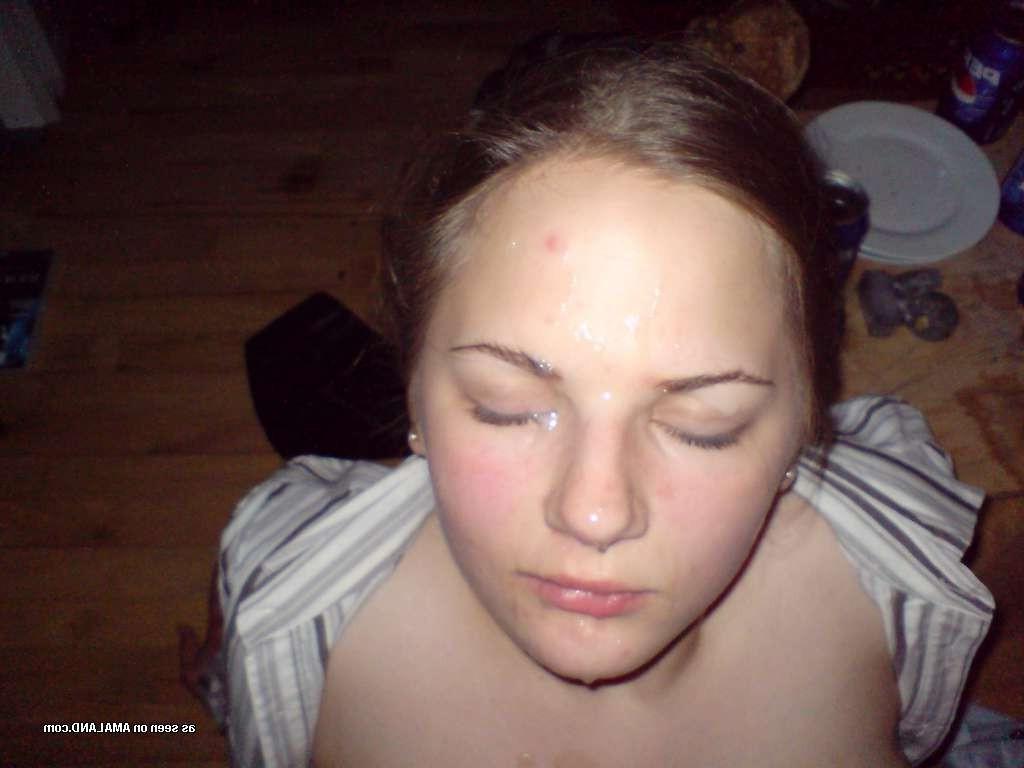 15P Chubby big breasted amateur teen GF facial cumshot