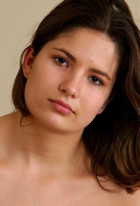 15P Chubby brunette teen shows fat puss