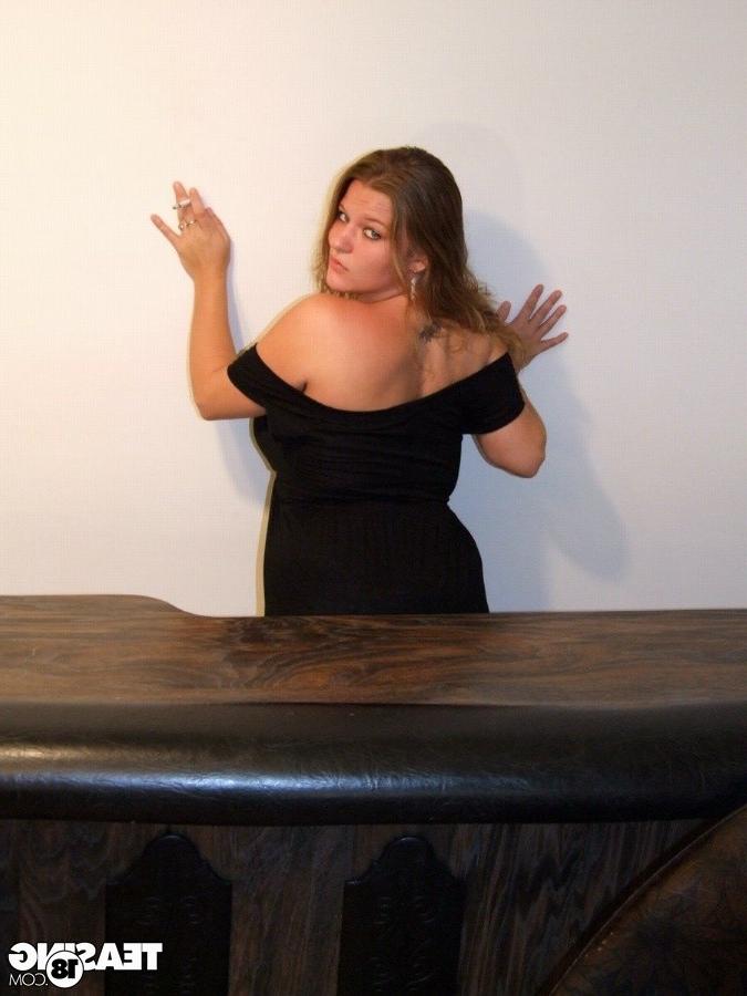 12P Teasing chubby teen girl having fun