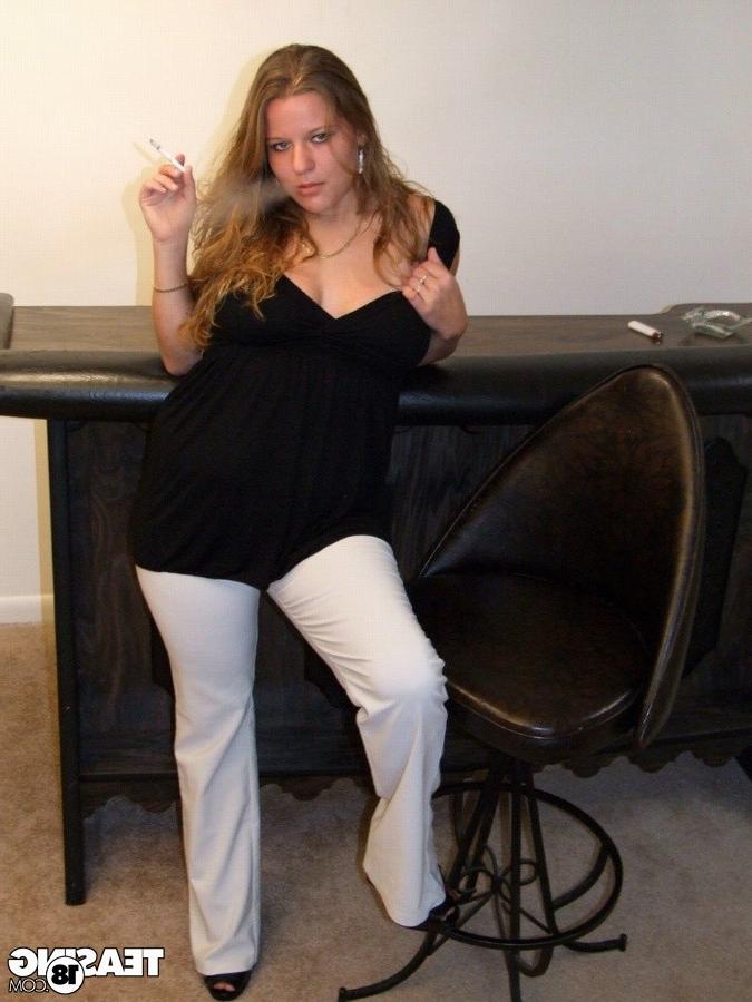 12P Teasing chubby teen girl having fun