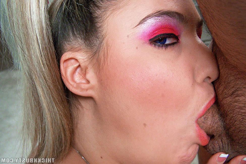 16P Chubby schoolgirl sucks a cock and gets blasted with cum