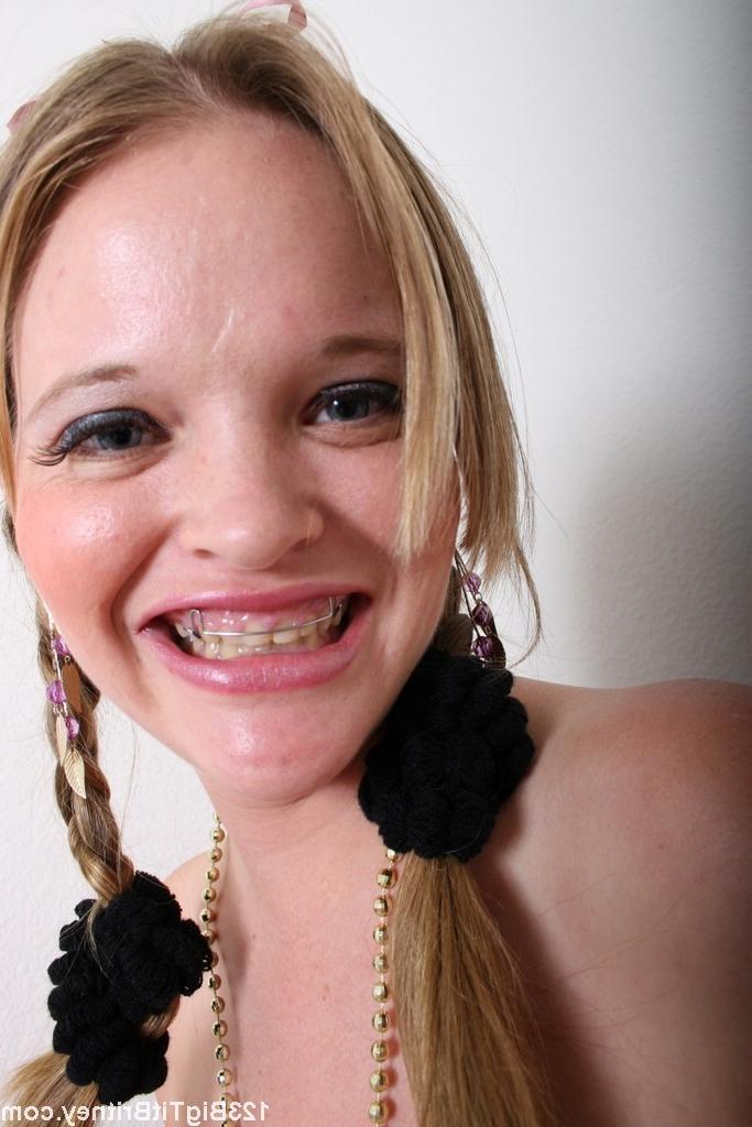 18P Chubby blonde amateur teen playing with her big natural boobs