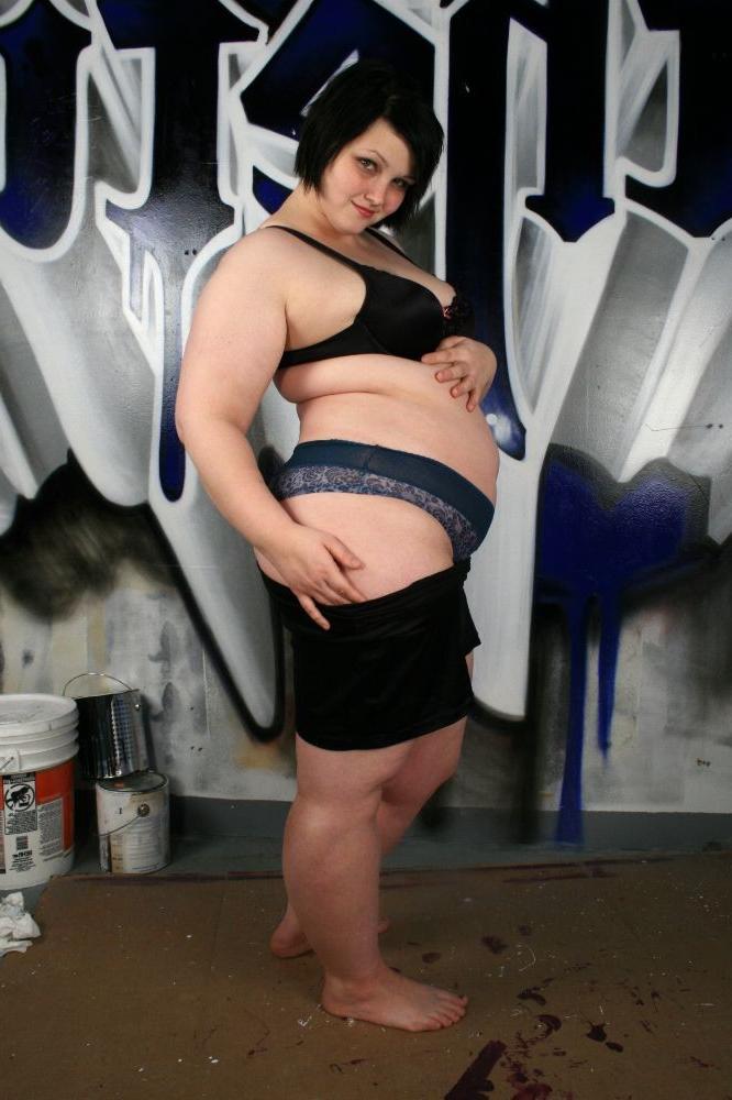 16P Chubby tattooed teen posing like a tiny flexy girl