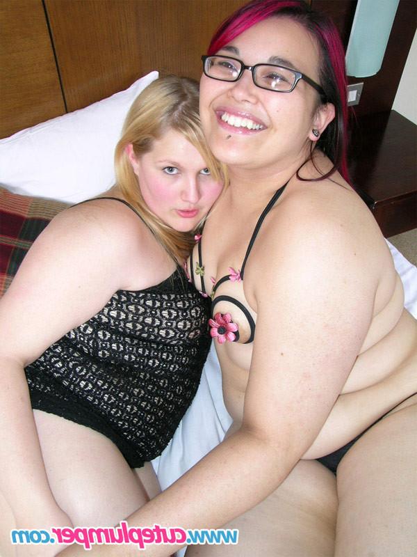 16P Chubby first time lesbians exploring each others plump bodies