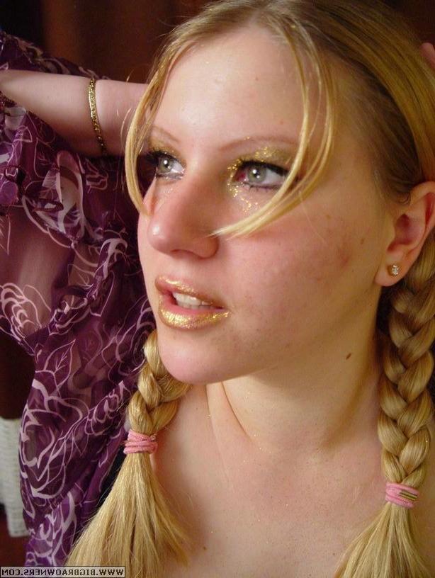 15P chubby redhead babe with big tits