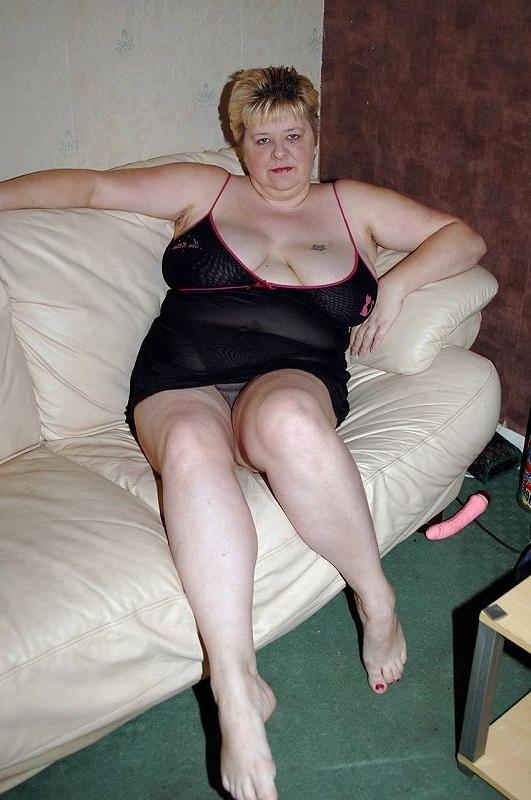 16P Old plumper with big tits is toying hairy crotch