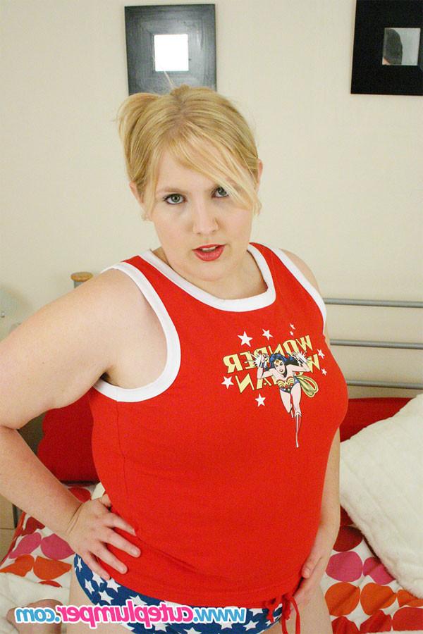 16P Chubby blonde plumper shows off her perky tits and ass 