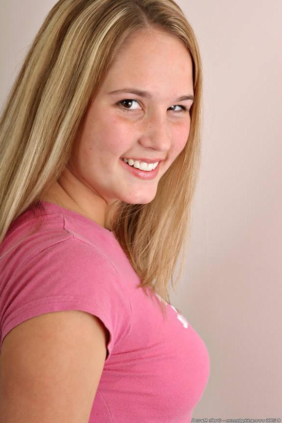 15P Cute chubby big titted blonde nymph teases in her panties