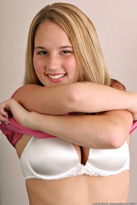 15P Cute chubby big titted blonde nymph teases in her panties