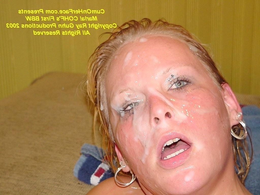 15P Four huge cocks cover her chubby tits in cum