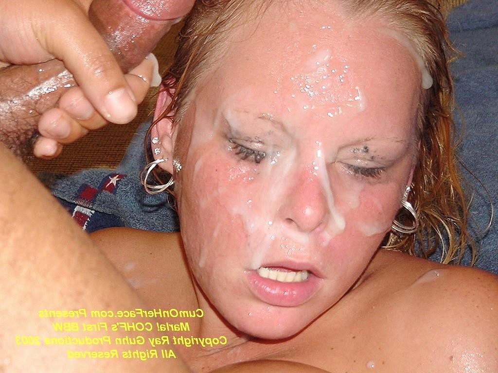 15P Four huge cocks cover her chubby tits in cum
