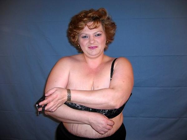 16P Big breast curly brunette mature chubby