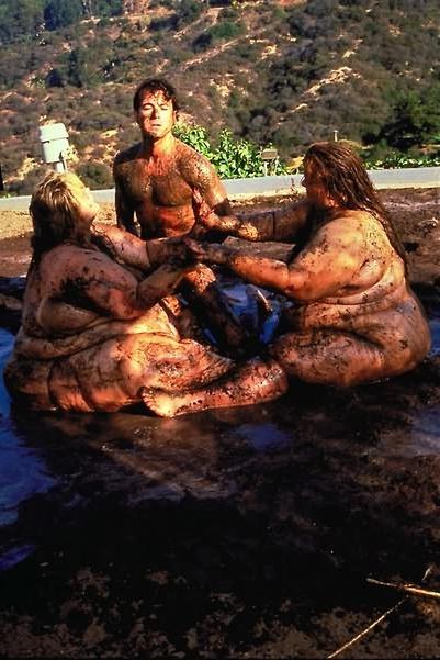 16P Two fat whales wrestling in mud