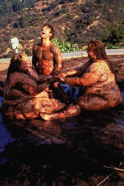 16P Two fat whales wrestling in mud