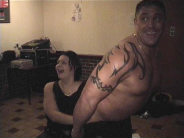 18P Chubby brunette touching dick at stripper party
