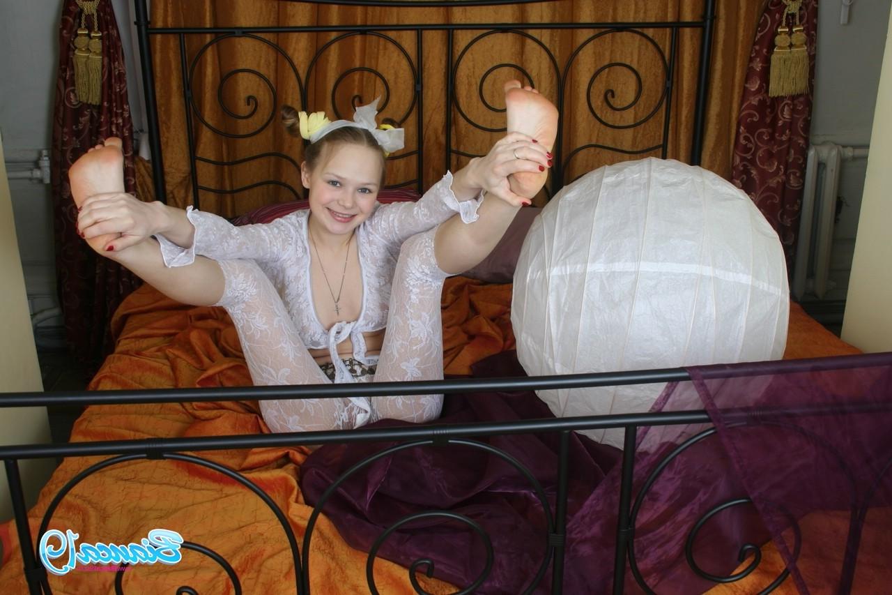 16P Cute nineteen year old in lace lingerie
