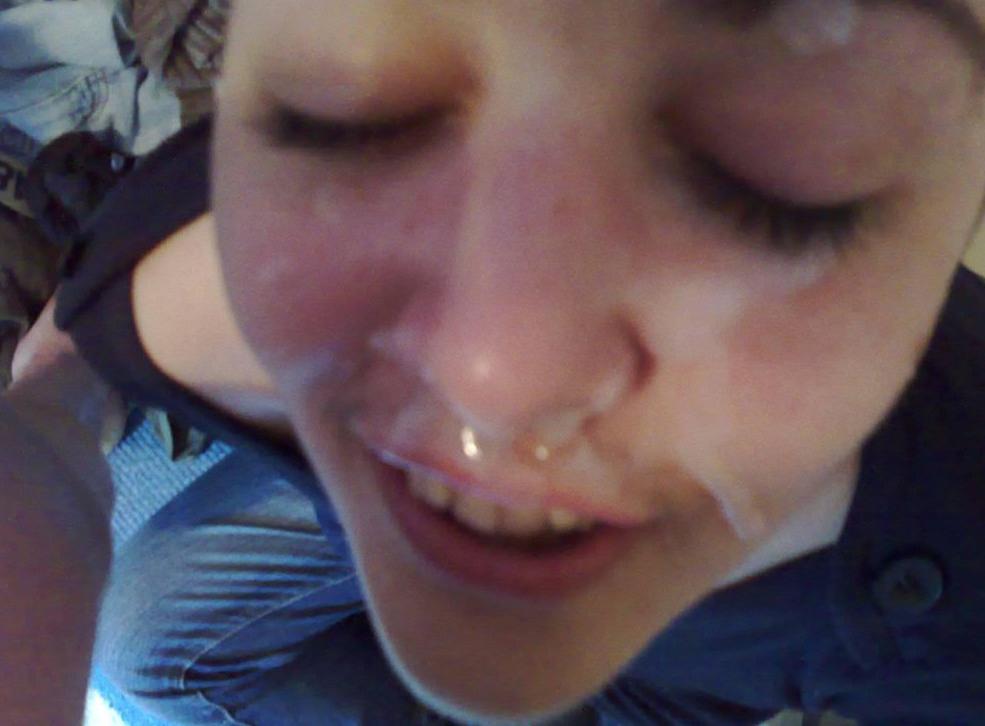 15P Hot photos of chicks with jizz on their faces