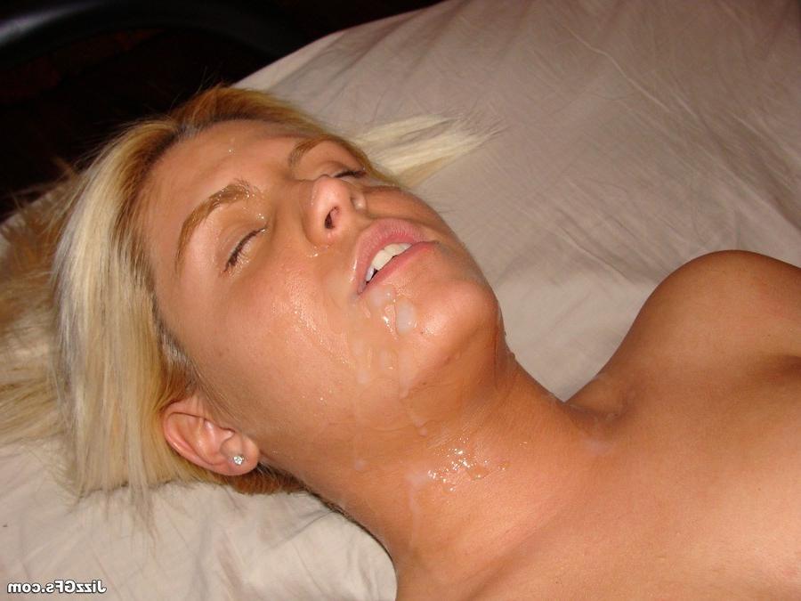 15P Nasty Blonde Cock Sucking Girlfriend Swallows Cum