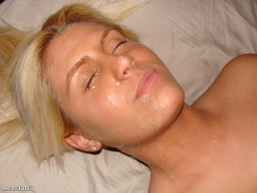 15P Nasty Blonde Cock Sucking Girlfriend Swallows Cum