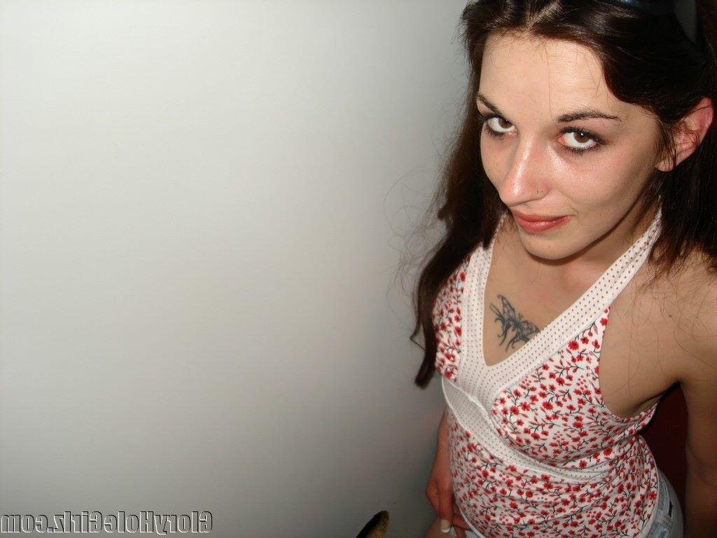 19P Cum addicted brunette sucks sucks cocks dry at a gloryhole