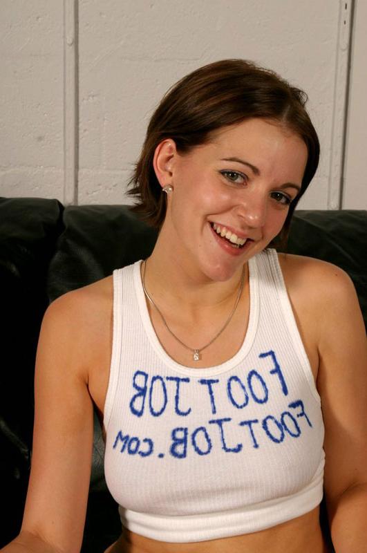 20P Foot fetish brunette puts her soft feet on a dick