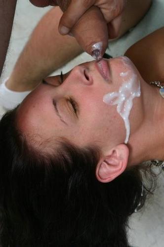 17P Her face covered in creamy hot jizz