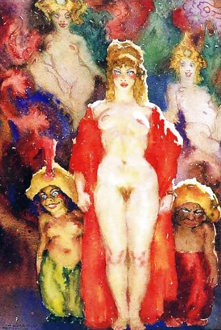 25P Painted Ero and Porn Art 13 - Norman Lindsay ( 2 )