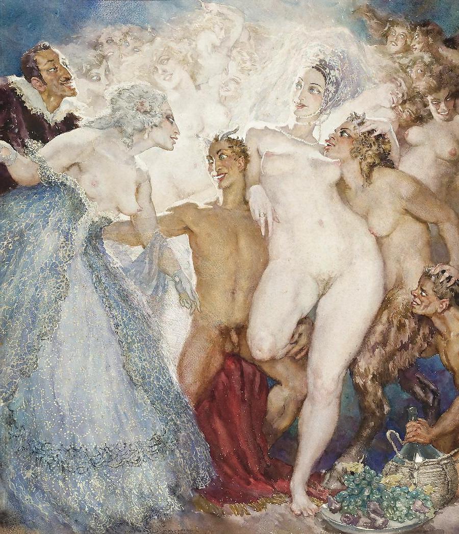 25P Painted Ero and Porn Art 13 - Norman Lindsay ( 2 )