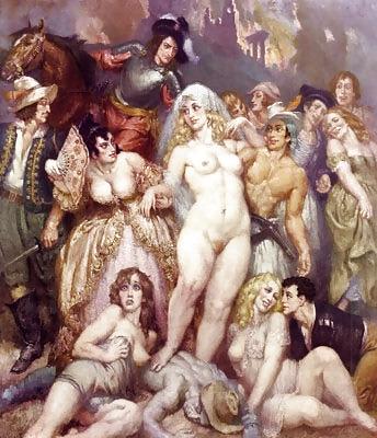 25P Painted Ero and Porn Art 13 - Norman Lindsay ( 2 )