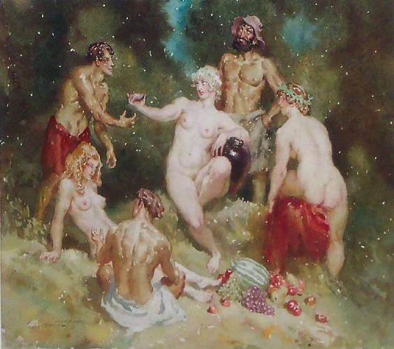25P Painted Ero and Porn Art 13 - Norman Lindsay ( 2 )