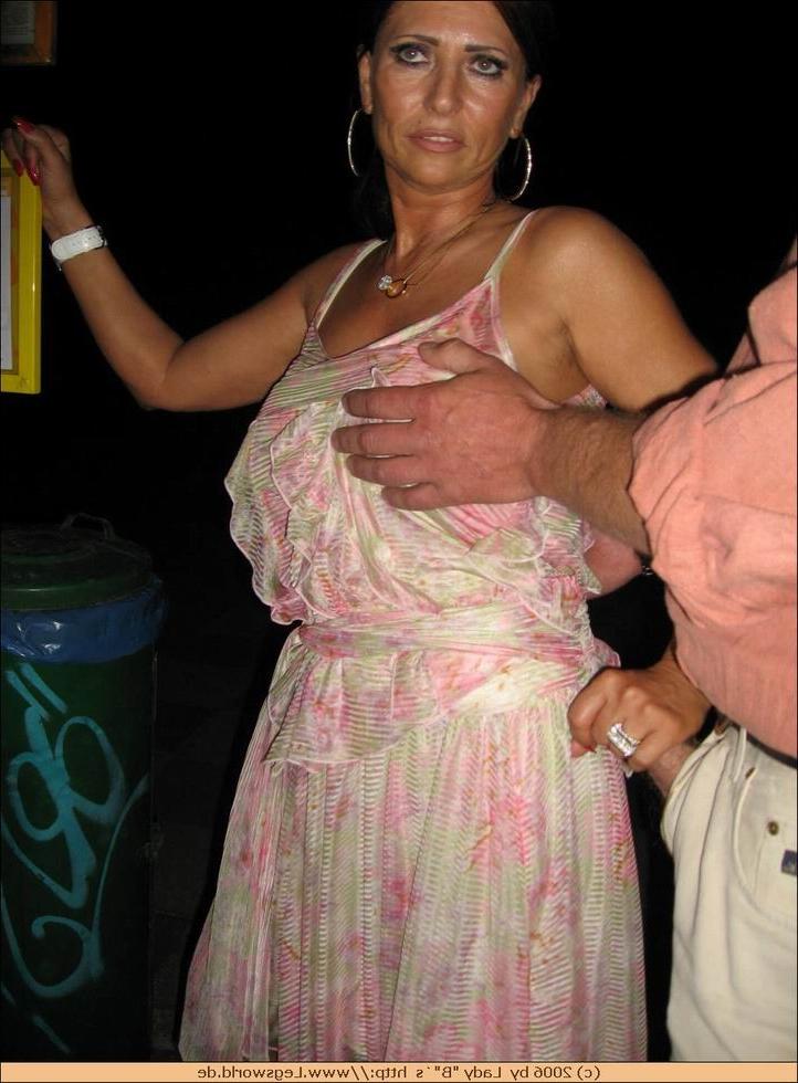12P Busty german lady jerking off two lucky guys in public
