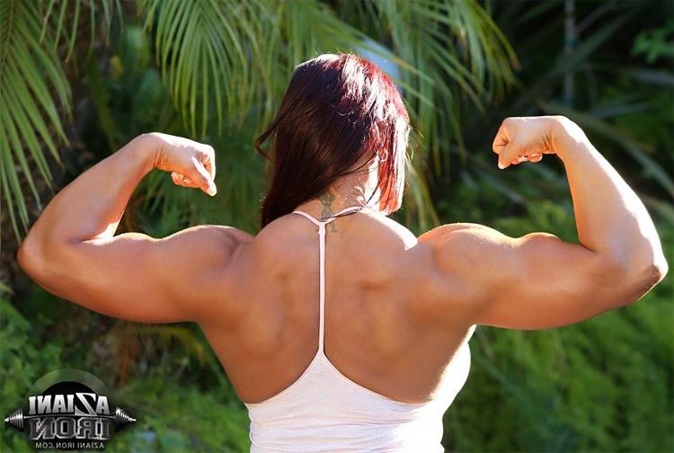 12P Massive Muscular Goddess Amber Deluca sexy strip tease