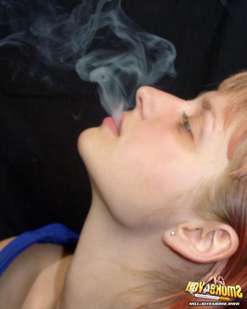 16P Pamela takes a cigarette then takes a swollen cock