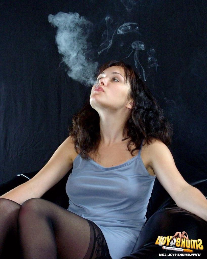16P Sexy ASter lounges and enjoys her cigarette