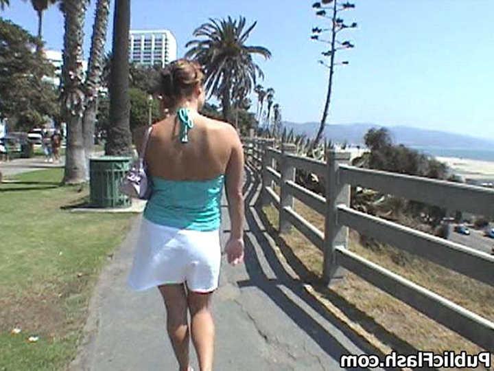 16P Sunny Day Exhbitionist Park Flasher Bares Tits and Ass in Public