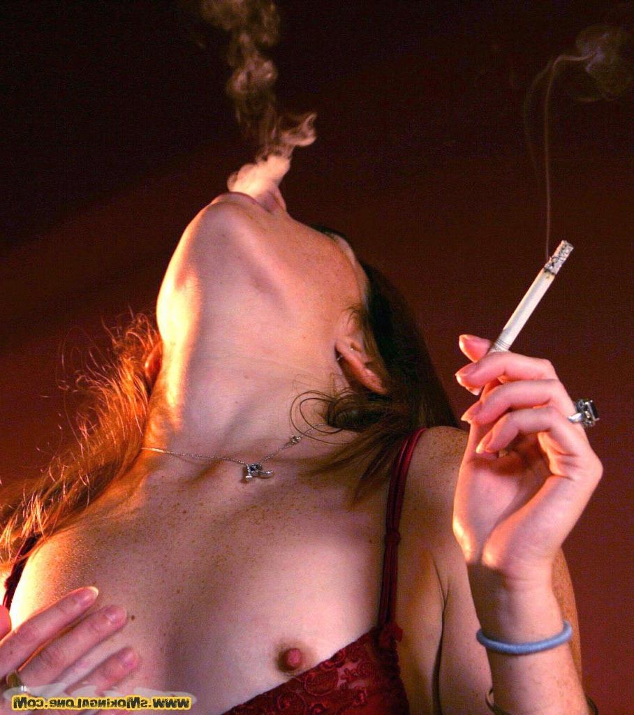 16P Babe rubs her pussy while she smokes a cigarette