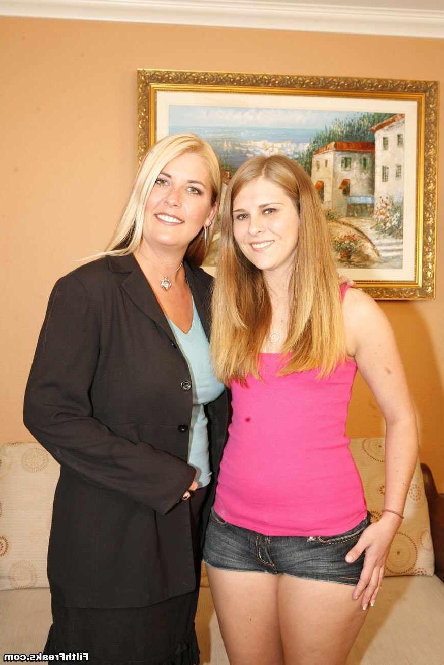 15P Mom and daughter share a big black cock