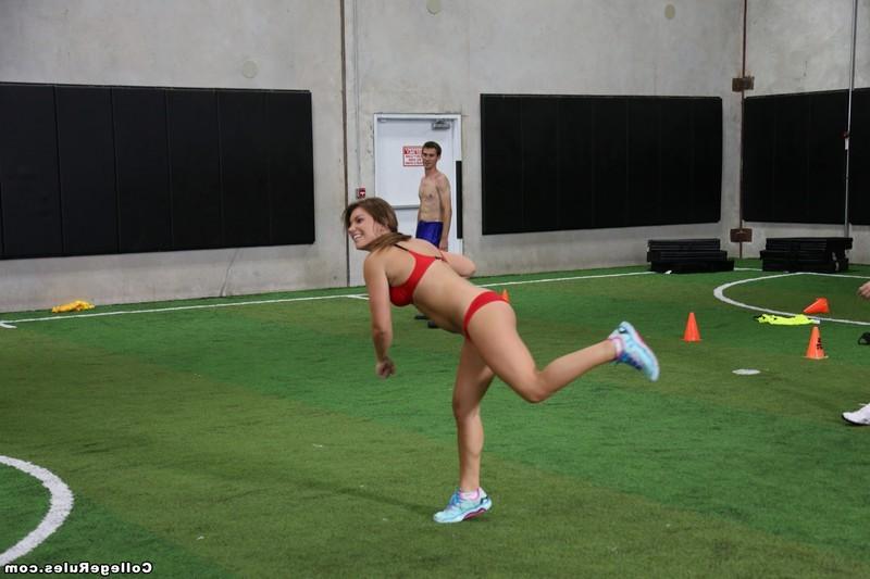 16P College girls play strip dodgeball before an orgy