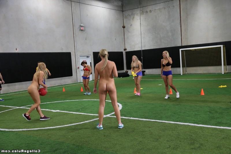 16P College girls play strip dodgeball before an orgy