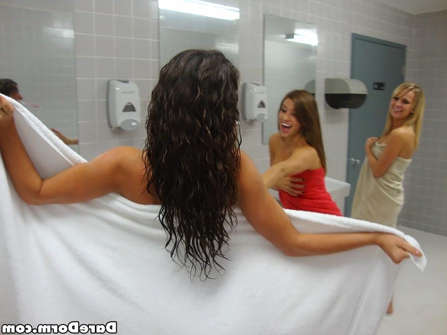 12P Check out 3 hot teens play and masterbate in the shower in these dorm room fuck 