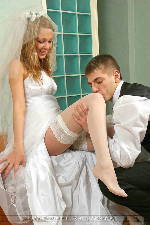 16P This teen bride gets banged hard by both best men at the wedding reception How k