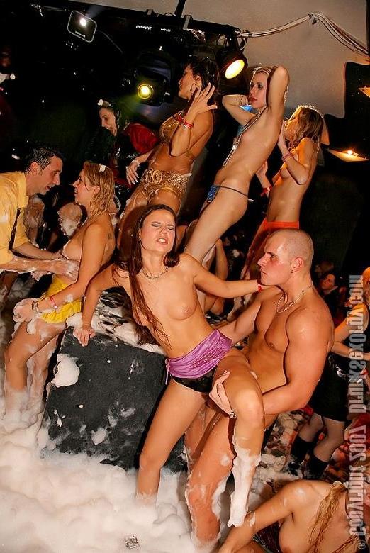 19P Hot babes and fountains of jizz in foamy monster fuck party