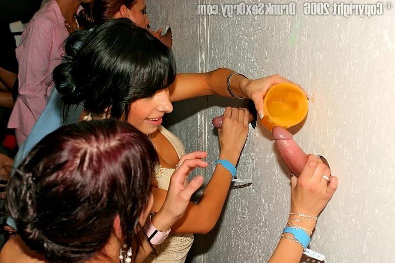 19P Cock addicted ladies at a monster gloryhole suck off party